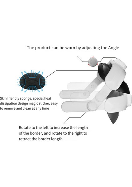 Oculus Quest 3 Vr Gözlük Için Ayarlanabilir Kafa Bandı Çok Açılı (Yurt Dışından) fiyatları