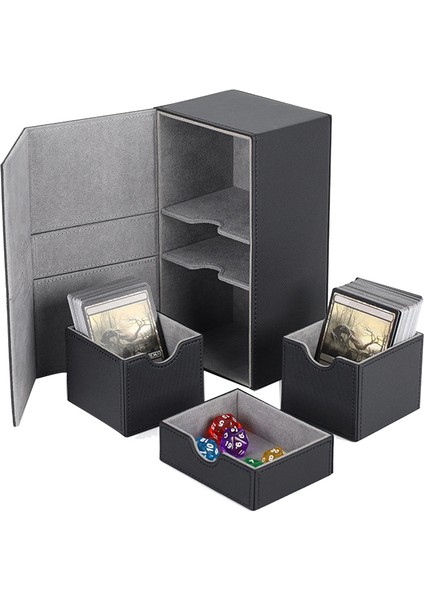 Kart Destesi Kutuları 200+ Kart Taşıma Organizatör Çantası Tutar, Siyah (Yurt Dışından)