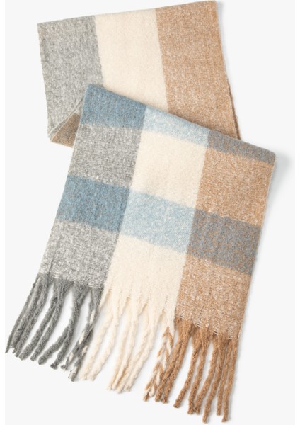 Maksi Atkı Yumuşak Dokulu Püsküllü