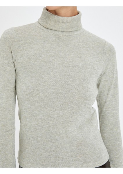 Uzun Kollu Tişört Balıkçı Yaka Triko Fitilli indirimleri