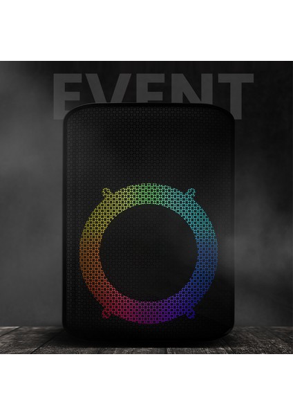 Event Bluetooth IPX4 Su Geçirmez RGB Aydınlatmalı BT/AUX/USB Mikrofon Özellikli Taşınabilir 80W Stereo Hoparlör Siyah