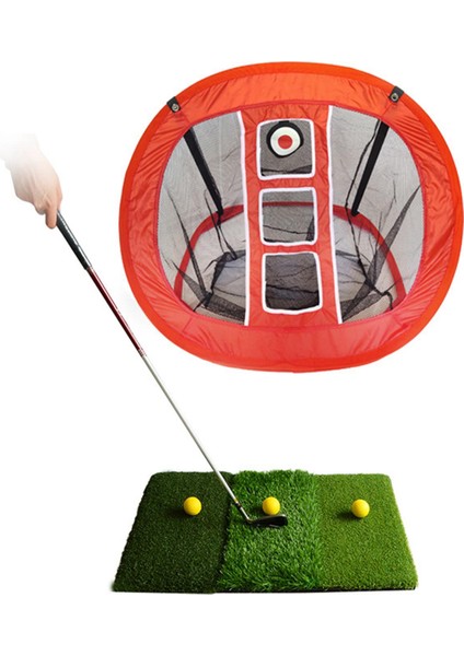 Katlanabilir Golf Ağı Eğ I Kafesi Salıncak Golf Aksesuarları Kırmızı (Yurt Dışından) modelleri