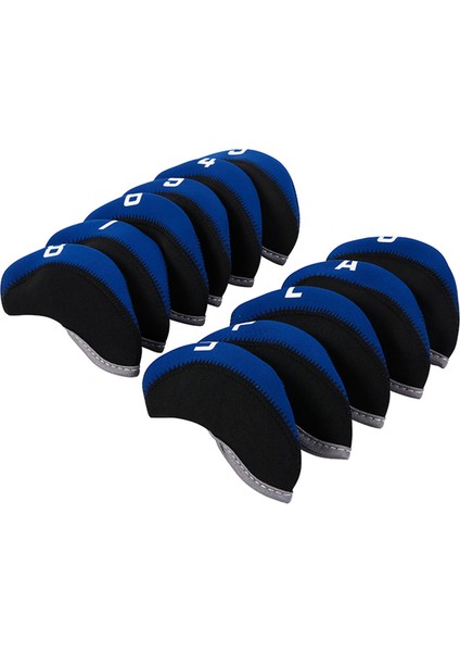 11 Parça Golf Kulübü Kapak Seti Irons Golf Kulübü Koruyucuları Numarası Baskılı (Yurt Dışından)