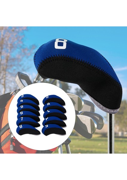 11 Parça Golf Kulübü Kapak Seti Irons Golf Kulübü Koruyucuları Numarası Baskılı (Yurt Dışından) modelleri