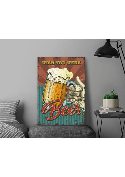 Beer Tasarımlı Kanvas Tablo-10 30X50CM Ev Dekorasyonu, Ev Hediyesi