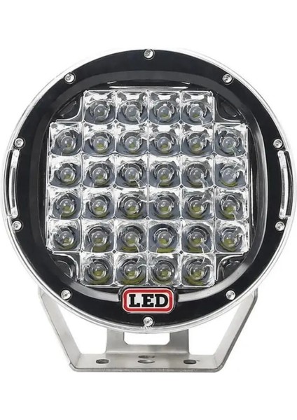 7''explorer 96W 32 LED Siyah Traktör LED Lamba, Sis Farı ve Çalışma Lambası 1 Adet