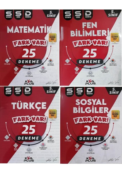 5.Sınıf SSD 4'lü Sistematik Sarmal Deneme Seti