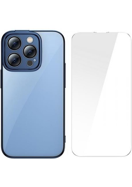 Kamera Korumalı iPhone 14 Pro Max Silikon Kılıf ve Ful Kaplama Kırılmaz Ekran Koruyucu, Air Armor,sararmaz Kılıf