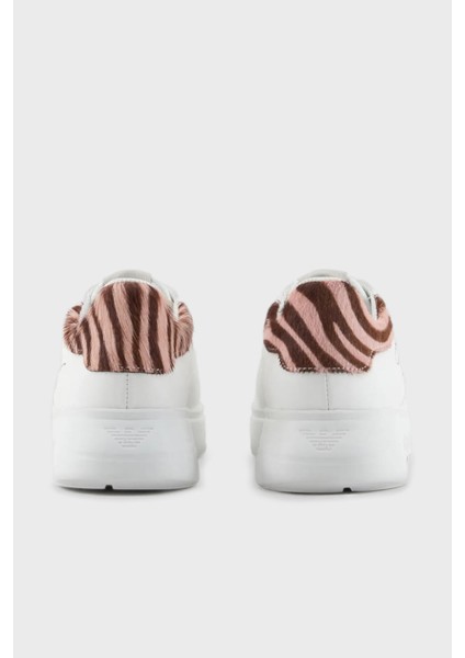 Logolu Deri Sneaker Ayakkabı Kadın Ayakkabı X3X024 Xn388 R297 fırsatları