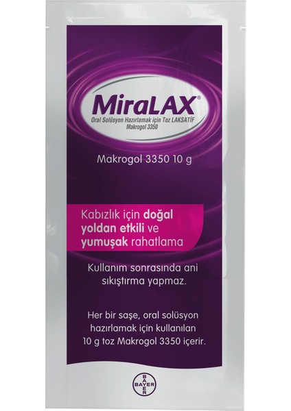 Miralax Oral Solüsyon Hazırlamak İçin Toz Laksatif Makrogol 3350