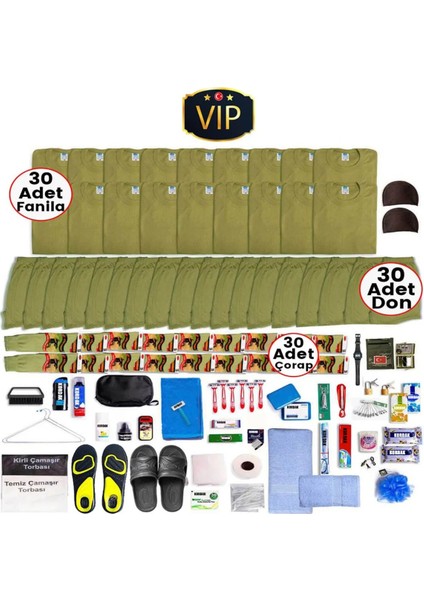 30'lu VIP Yeni Bedelli Asker Seti - Asker Malzemeleri