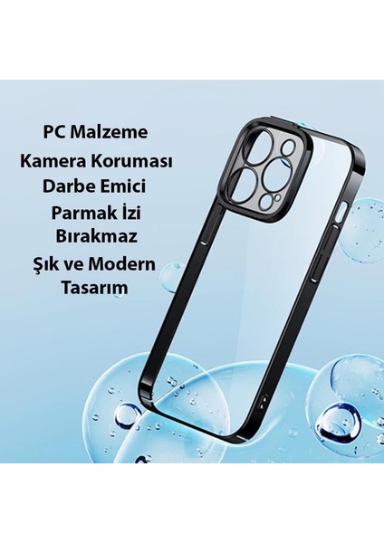 Kamera Korumalı iPhone 14 Pro Silikon Kılıf ve Ful Kaplama Kırılmaz Ekran Koruyucu, Air Armor,sararmaz Kılıf