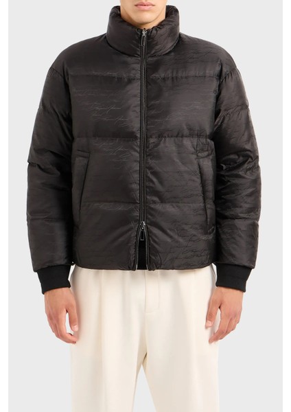 Çift Taraflı Su ve Rüzgar Geçirmez Dik Yaka Regular Fit Mont Erkek Mont 6R1B65 1nvsz F091