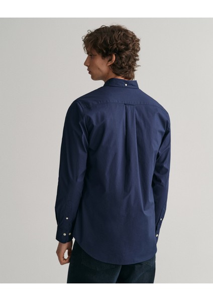 Erkek Lacivert Regular Fit Düğmeli Yaka Logolu Gömlek 3000100.410 fiyatları