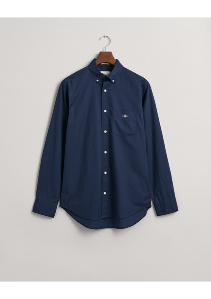 Erkek Lacivert Regular Fit Düğmeli Yaka Logolu Gömlek 3000100.410 modelleri