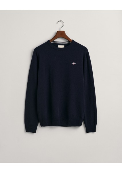 Erkek Lacivert Regular Fit Bisiklet Yaka Kazak 87211.410