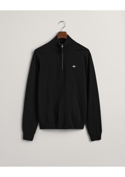 Erkek Siyah Regular Fit Yarım Fermuarlı Kazak 87213.5 modelleri