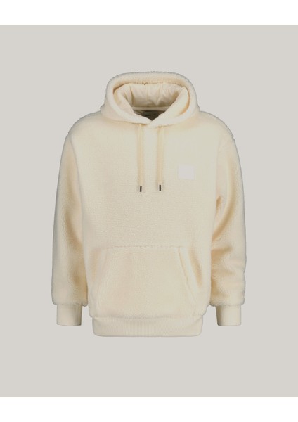 Erkek Krem Relaxed Fit Kapüşonlu Sweatshirt 2067007.130