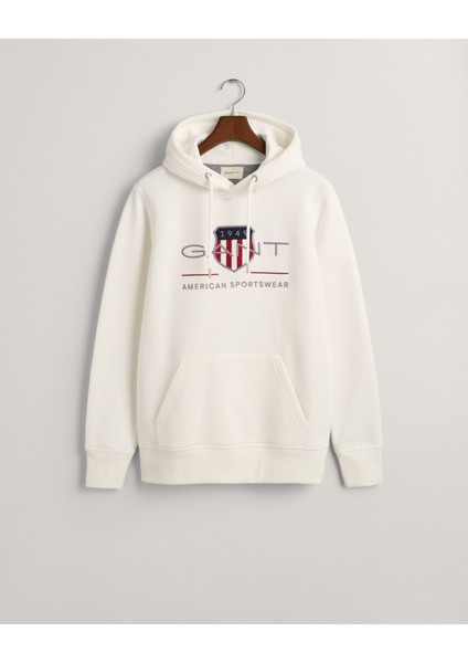 Erkek Krem Regular Fit Kapüşonlu Logolu Sweatshirt 2047082.113 modelleri