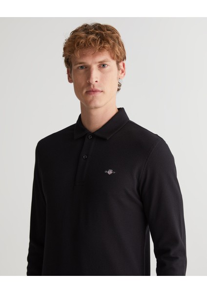 Erkek Siyah Regular Fit Logolu Polo 2423331T.5 fırsatları