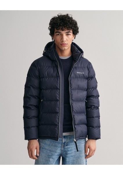 Erkek Lacivert Regular Fit Kapüşonlu Mont 7006351.433