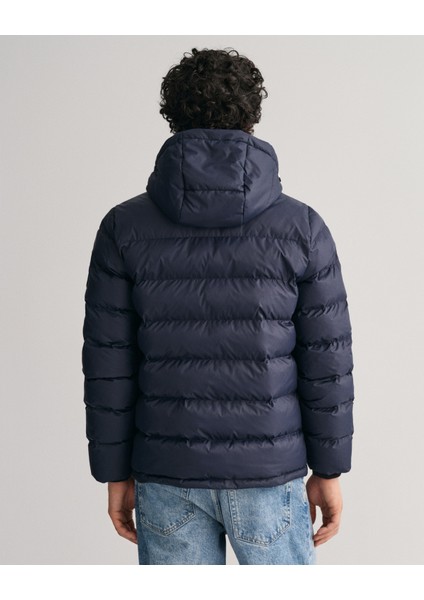 Erkek Lacivert Regular Fit Kapüşonlu Mont 7006351.433