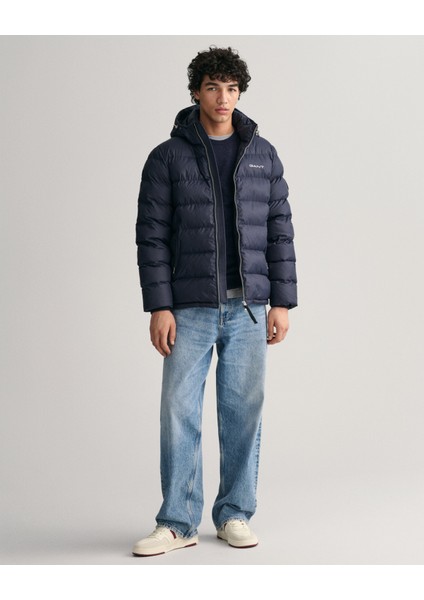 Erkek Lacivert Regular Fit Kapüşonlu Mont 7006351.433