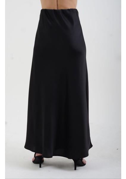 Siyah Saten Maxi Boy Etek fırsatları
