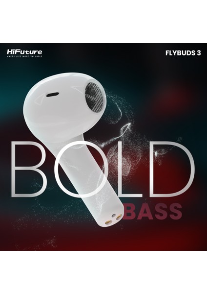FlyBuds 3 Kablosuz Bluetooth 5.3 IPX5 Su Geçirmez Çevresel Gürültü Engelleme ENC 4 Mikrofonlu TWS Kulak İçi Kulaklık Beyaz fırsatları