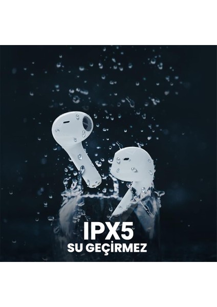 FlyBuds 3 Kablosuz Bluetooth 5.3 IPX5 Su Geçirmez Çevresel Gürültü Engelleme ENC 4 Mikrofonlu TWS Kulak İçi Kulaklık Beyaz