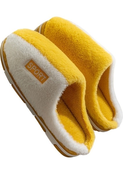 Kadın Sonbahar ve Kış Iç Mekan Kaymaz Kalın Tabanlı Sıcak Pamuklu Terlik (Yurt Dışından)