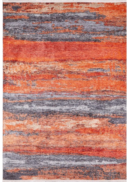 Bryansk Turuncu Modern Polyester Dijital Baskı Halı