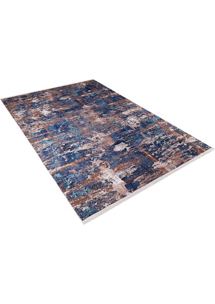 Tumen Lacivert Modern Polyester Dijital Baskı Halı