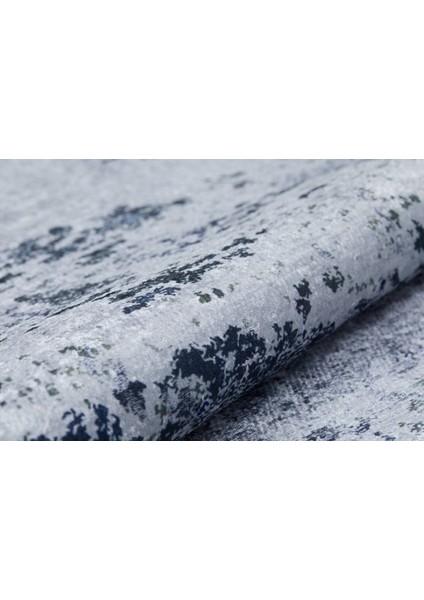 Nijninovgorod Mavi Modern Polyester Dijital Baskı Halı