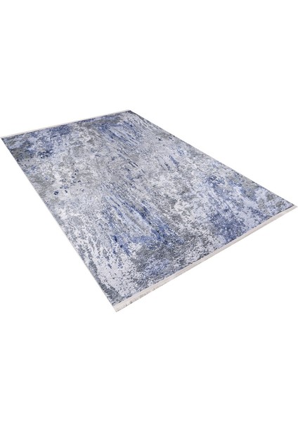 Orenburg Mavi Modern Polyester Dijital Baskı Halı