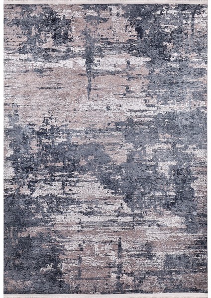 Tver Gri Modern Polyester Dijital Baskı Halı