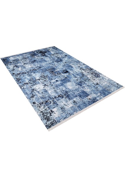 Yaroslavl Mavi Modern Polyester Dijital Baskı Halı