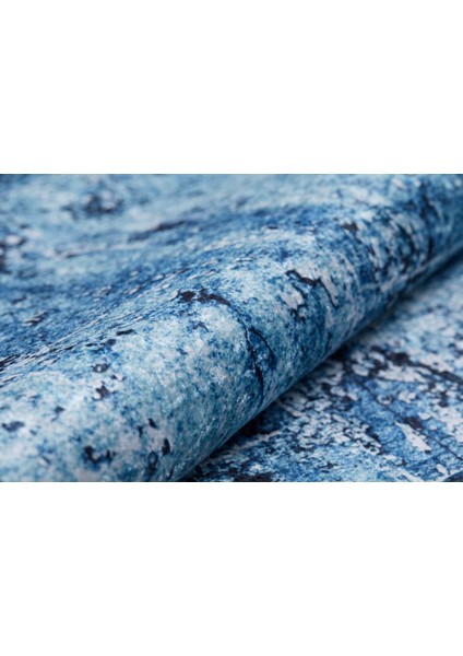 Yaroslavl Mavi Modern Polyester Dijital Baskı Halı