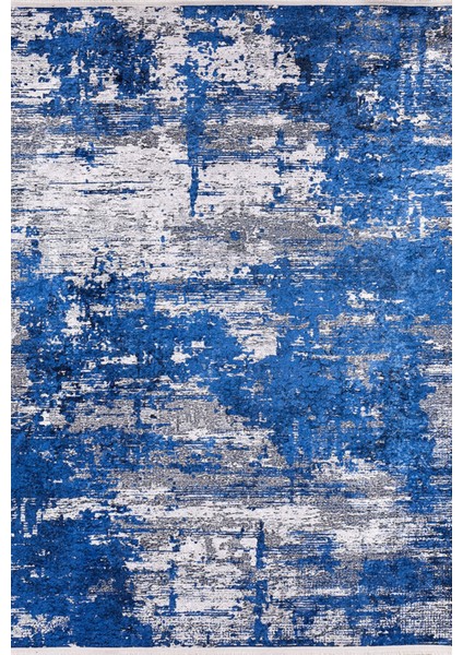 Ulanude Mavi Modern Polyester Dijital Baskı Halı