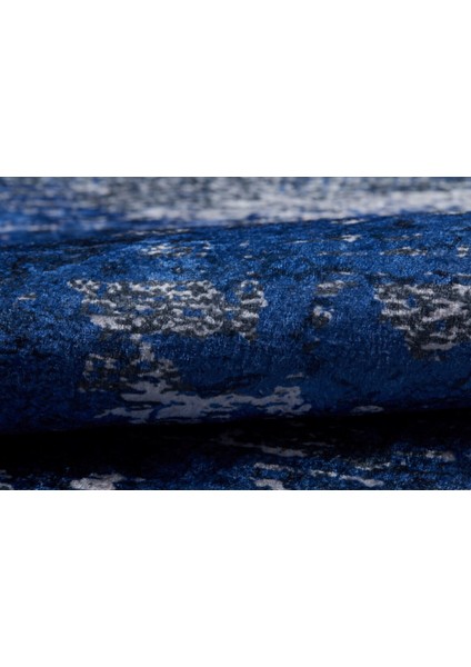 Ulanude Mavi Modern Polyester Dijital Baskı Halı