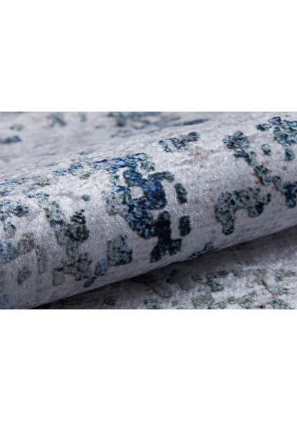 Ivanovo Mavi Modern Polyester Dijital Baskı Halı