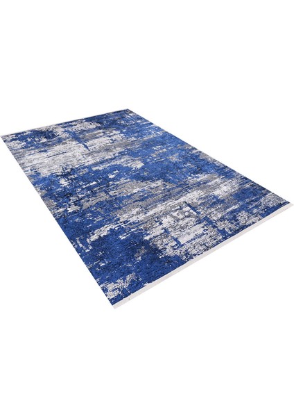 Ulanude Mavi Modern Polyester Dijital Baskı Halı