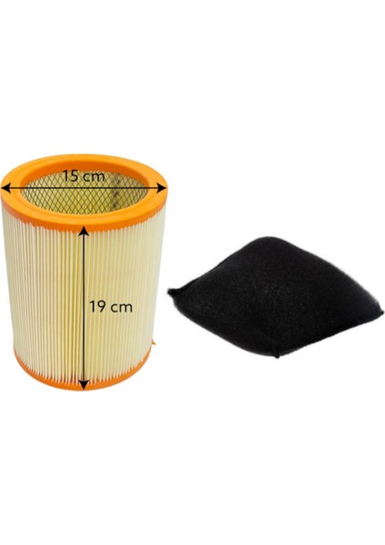 Fakir Deluxe 9000S / 9800S / 2600 - 3200 Uyumlu Silindir Filtre ve Sünger Filtre