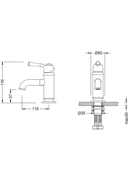 Burlington Lavabo Bataryası Saten Nikel 1004-0001-BN fiyatları