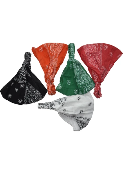 Artı Bir Bodrum Lastikli Bandana 5 Li Set