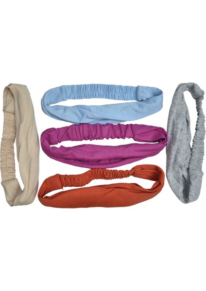 Penye Bandana 5 Li Lastikli Set