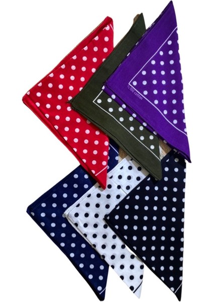 Puantiyeli Bandana Seti 6 Lı