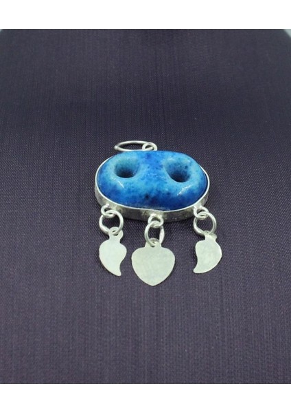 Midyat Nazar Boncuğu Mardin Bocuğu Nazarlık Gümüş Taşlı Kolye UC-145