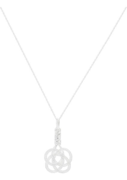 Kazaziye Gümüş Kolye Zincirli El İşi Tasarım Kadın Kolye UC-267