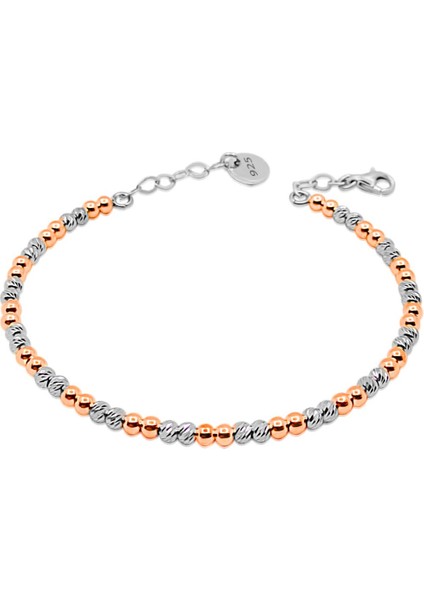 Dorika Toplu Su Yolu Kadın Gümüş Bileklik 925 Ayar Blk-217